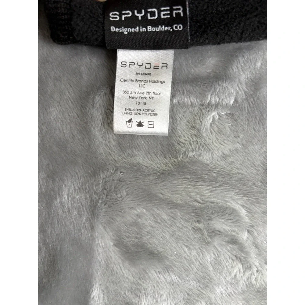 Spyder Boulder CO Logo Beanie Men's One Size Black Hat Winter Red